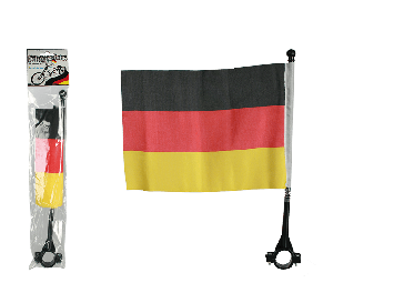 German flag on pole for bikes