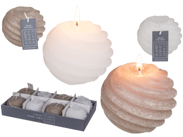 Spiral ball candle
