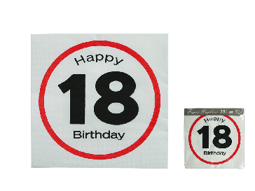 Papírové ubrousky Happy Birthday - 18
