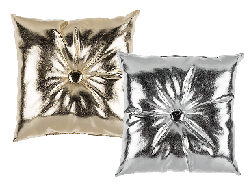 Grey cushion with silver coloured stars