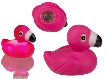 Pink Bathing Flamingo with colour changing LED (incl. battery) ca. 7