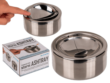 Stainless steel ashtray