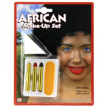 Barvy na obličej - afričanka