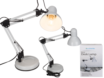 White coloured metal desk lamp I