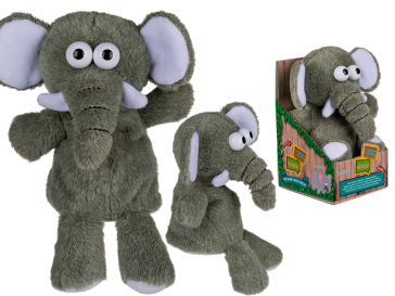 Plush elephant with record & repeat function (incl. batteries) ca. 18 cm