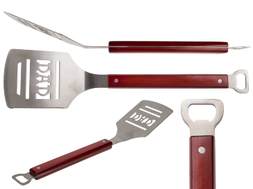 Metal BBQ & Frying pan spatula with bottle opener