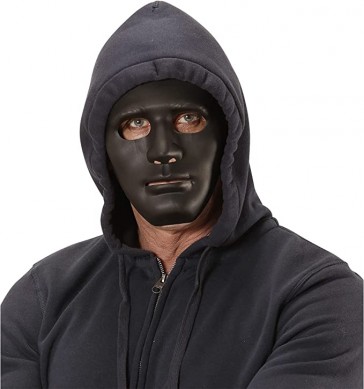 Halloweenska maska ANONYMOUS černá
