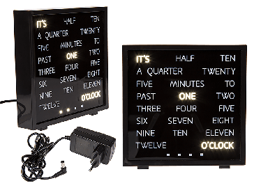 Plastic clock with English words