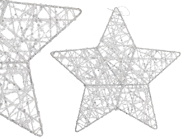 Vánoční třpytivá hvězda 20 cm