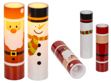 Plastic-christmas candle with led & flickering light
