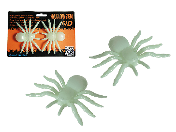 Plastový fosforový pavouk 2 kusy, 10 cm