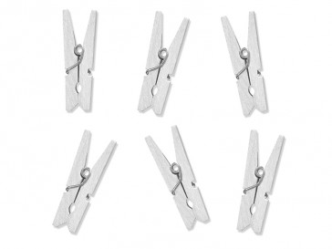 Wooden Pegs, white, 1pack