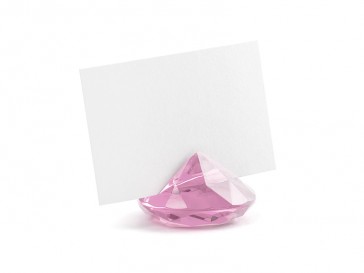 Diamond place card holder, light pink, 40 mm, 1pack