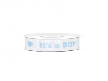 Grosgrain ribbon It's a Boy!, 12mm/10m, 1piece