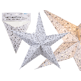 Vánoční papírová hvězda se stříbrnými hvězdičkami 60 cm