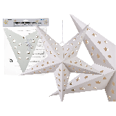Vánoční papírová hvězda s vyřezanými hvězdičkami 60 cm