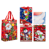 Vánoční dárková taška s třpytkami