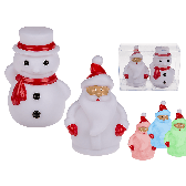 Plastové LED dekorace Santa a sněhulák