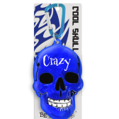 Klíčenka lebka Crazy modrá
