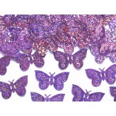 Holografické konfety světle růžový motýly, 15 g