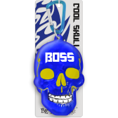 Klíčenka lebka Boss modrá
