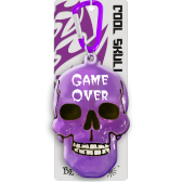 Klíčenka lebka Game Over fialová