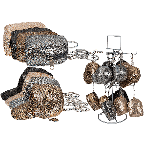 Plush purse with metal keycain