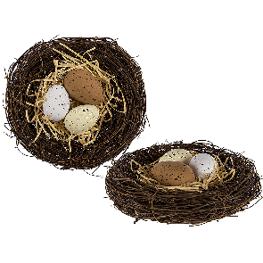 Plastic Easter Eggs with ribbon