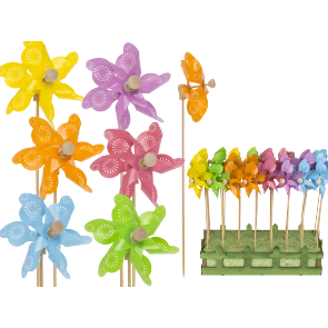 Coloured windmill with stamped samples