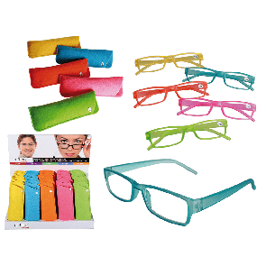 Reading glasses with plastic frame