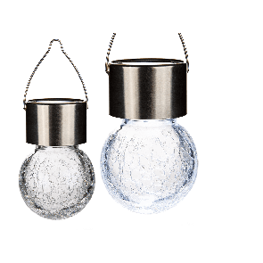 Crackle glas globe