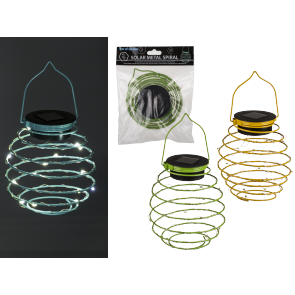 Solar metal spiral with solar & 15 warm white LED (incl. battery) ca. 14 x 12 cm