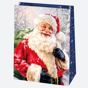 Vánoční dárková taška Santa XXL 40,5 x 56 x 25 cm, 5 druhů