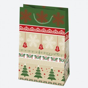 Vánoční dárková taška eko 16 x 24 x 7 cm, 8 druhů