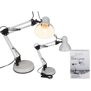 White coloured metal desk lamp I