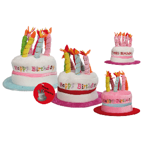 Plush Birthday Hat with 8 candles