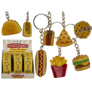 Polyresin Fast Food with metal key chain