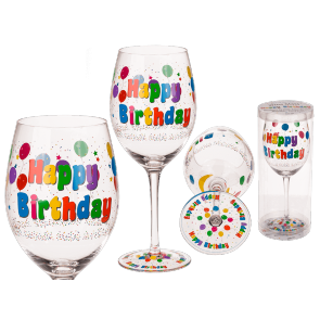 Sklenice na víno Happy Birthday