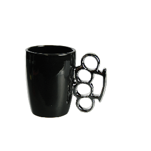 Black ceramic mug