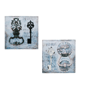 Canvas print with metal