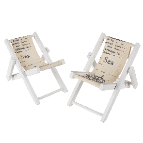 Wooden beach chair maritime