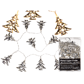 LED světelný řetěz stříbrné stromky