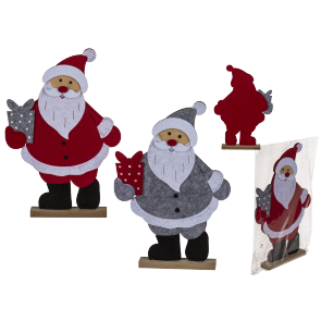 Felt Santa on wooden base