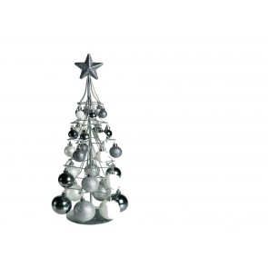 Vianočný kovový stromček biela