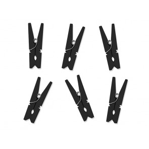 Wooden Pegs, black, 1pack