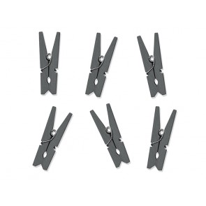 Wooden Pegs, grey, 1pack