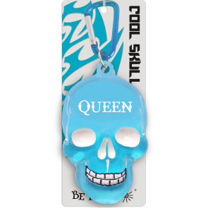 Kľúčenka lebka Queen modrá