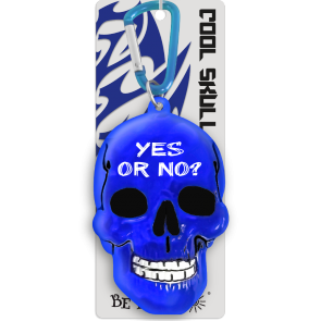 Kľúčenka lebka Yes or no? modrá