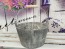 Dřevěný šedý kbelík s kovovým ouškem 23 cm