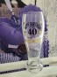 Skleněný narozeninový pohár na pivo "40", 23 cm